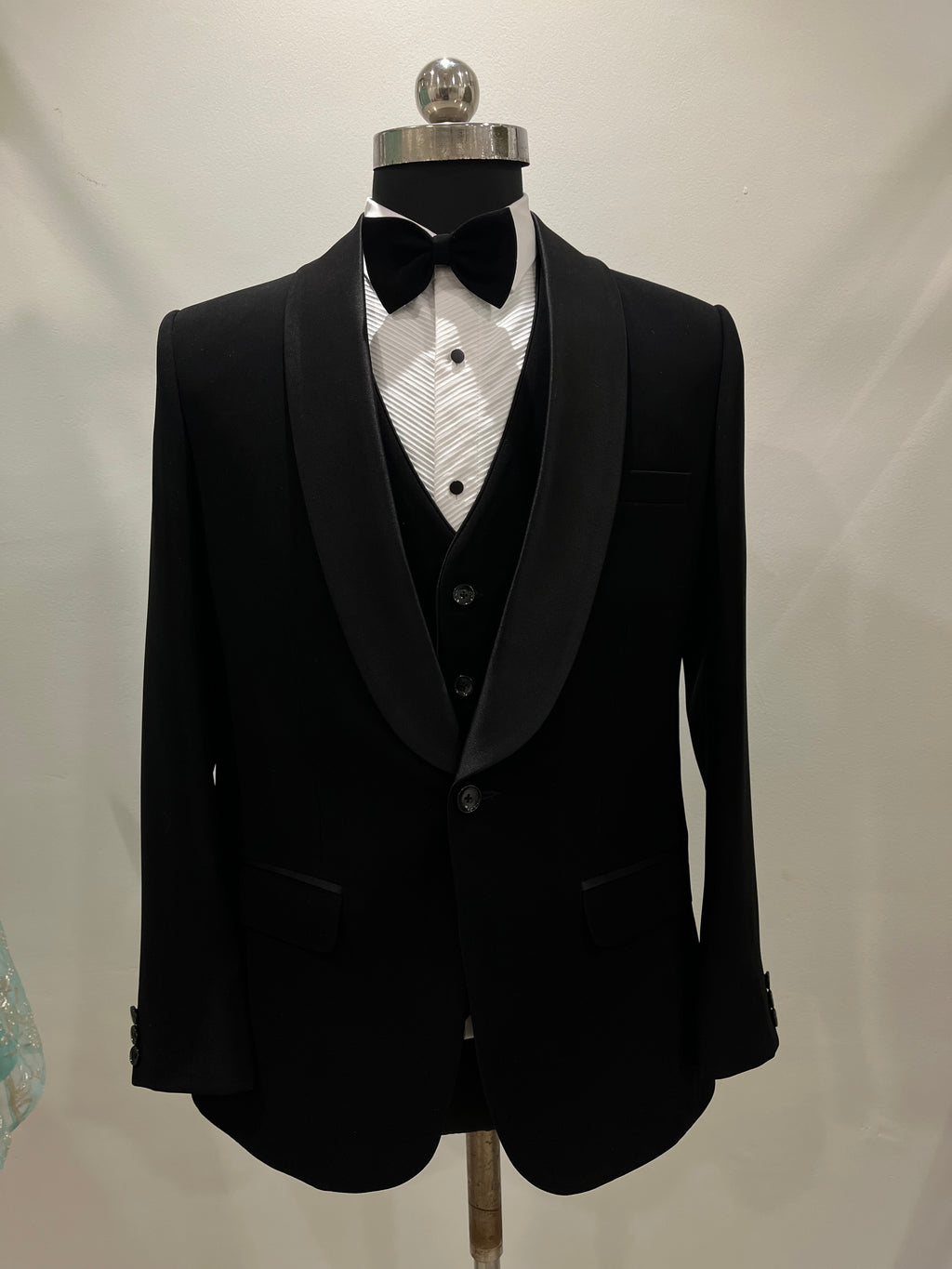 Satin Shawl collar Lapel three piece Tuxedo set